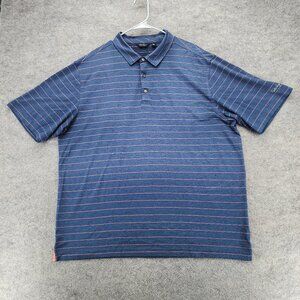 Walter Hagen Golf Polo Shirt Mens XL Short Sleeve Blue Striped 034495